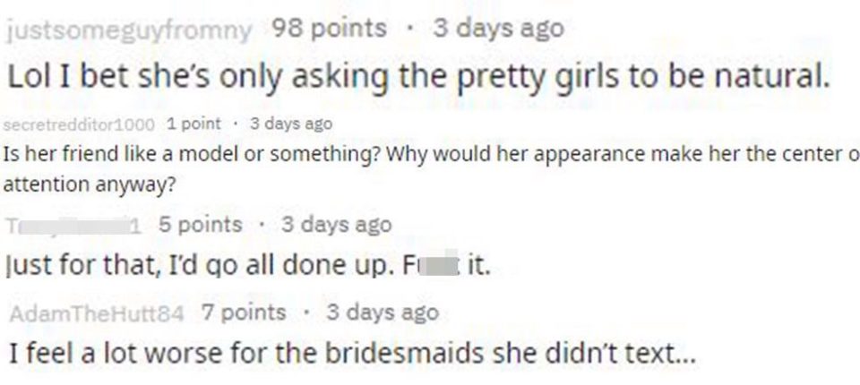  People have questioned the bride's behaviour