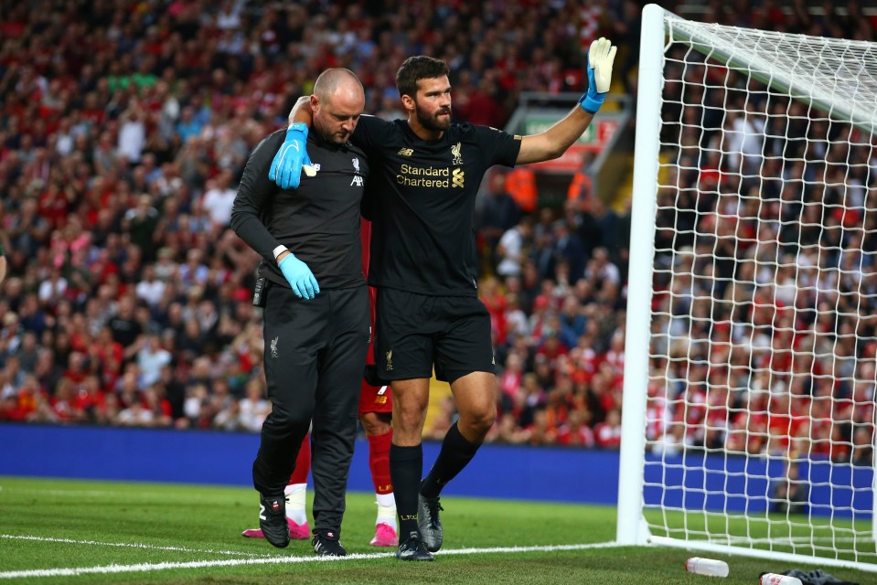  Alisson is hoping to be back for Liverpool after the international break in September