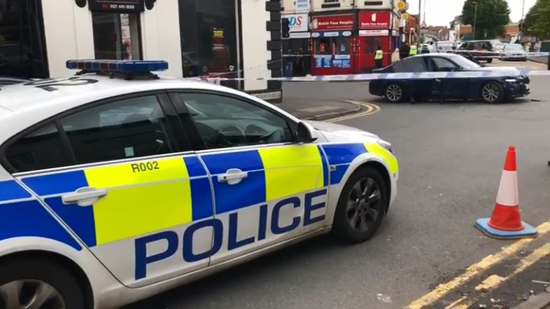  A car was inside a police cordon at the scene but the circumstances of the incident were not clear