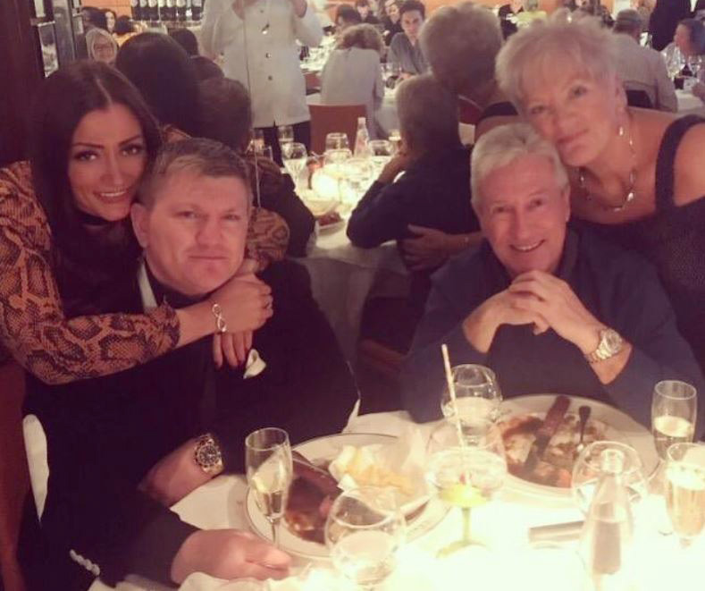  Ricky Hatton, with girlfriend Charlie, made up with his dad Ray and mum Carol earlier this year