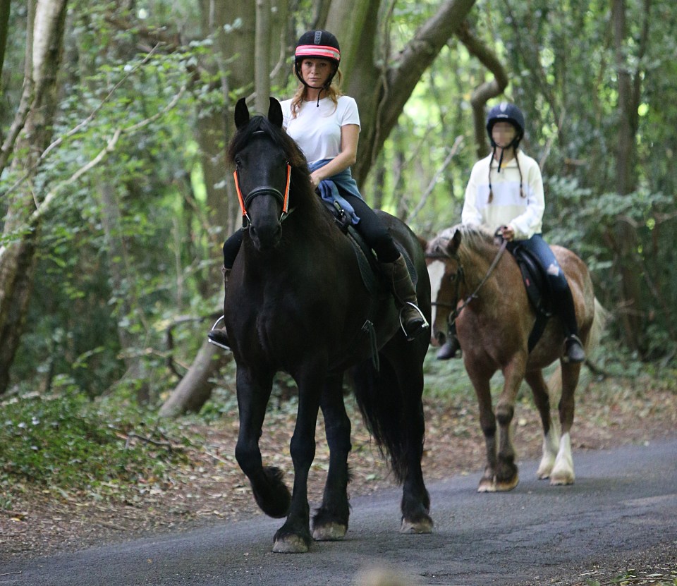  The former barmaid couldn't hold back her emotion as she rode through the Kent countryside