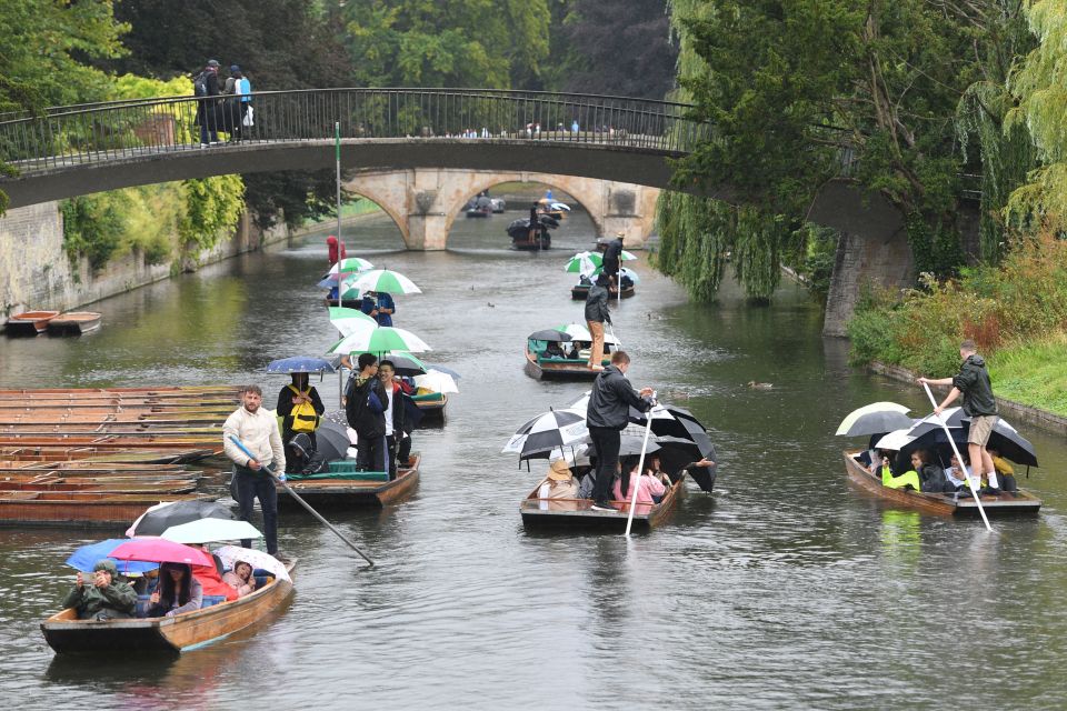  People in Cambridge braved the weather on the River Cam today