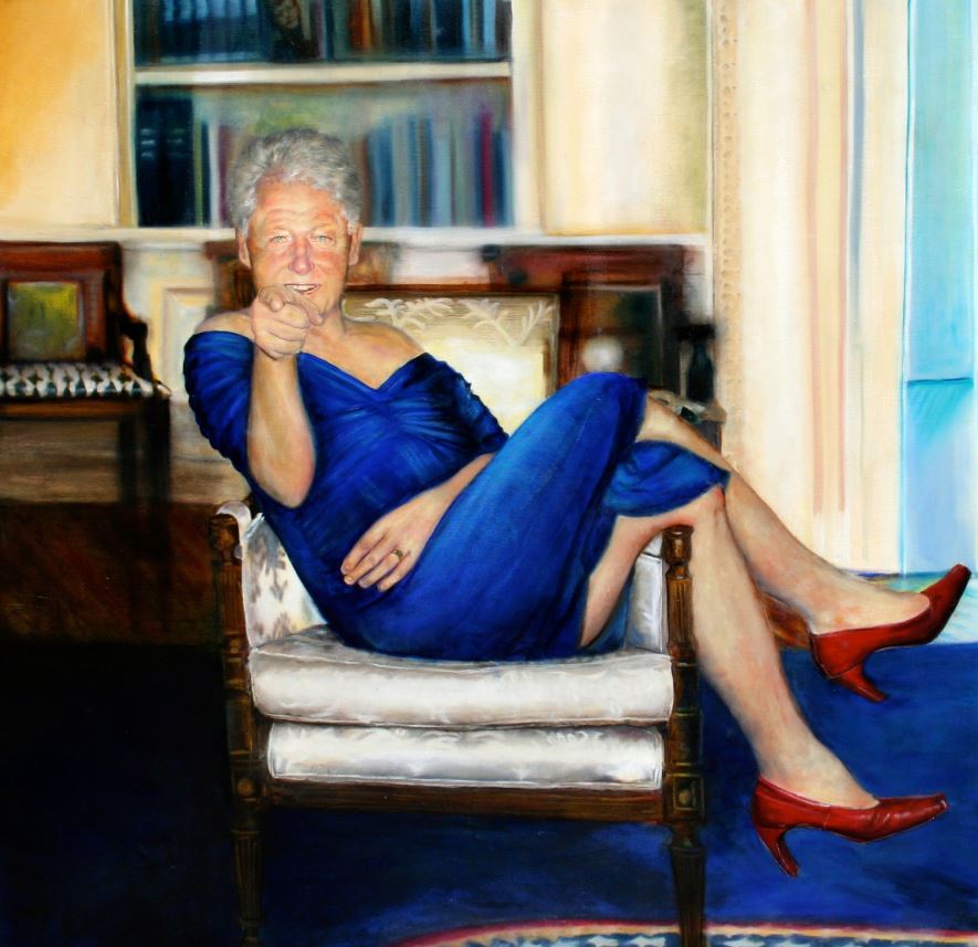  Jeffrey Epstein had this provocative portrait of Bill Clinton in his New York mansion, according to reports