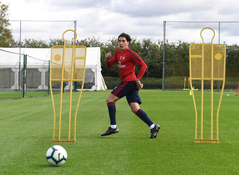  The Scot joined Hector Bellerin in working away from the first-team to get back to fitness