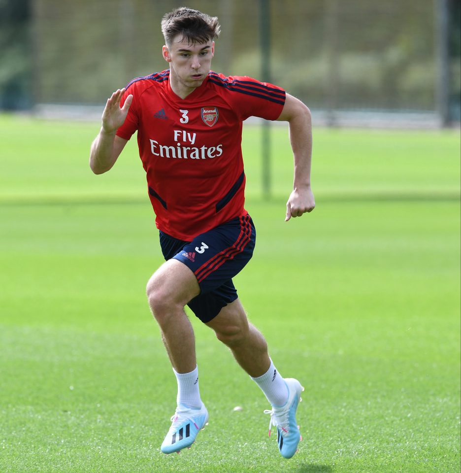  Kieran Tierney is aiming to participate in full training with Arsenal in October