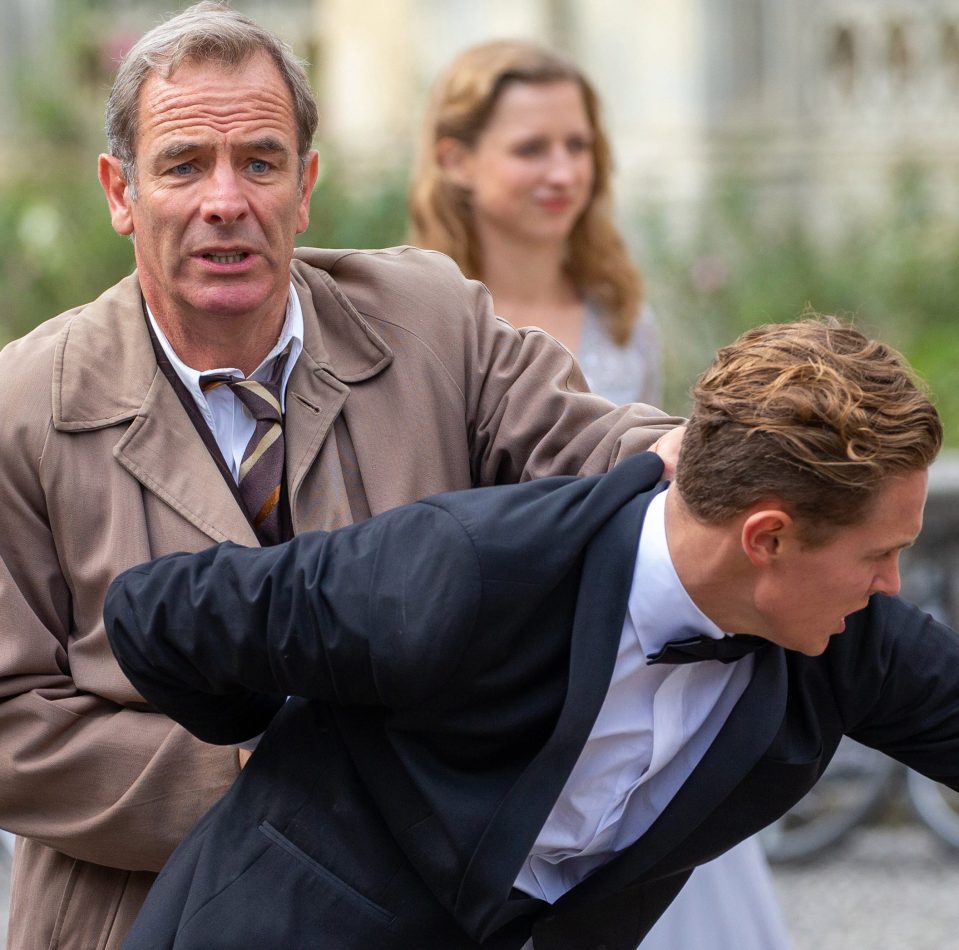  Robson Green was seen at Cambridge University, filming new scenes for Grantchester