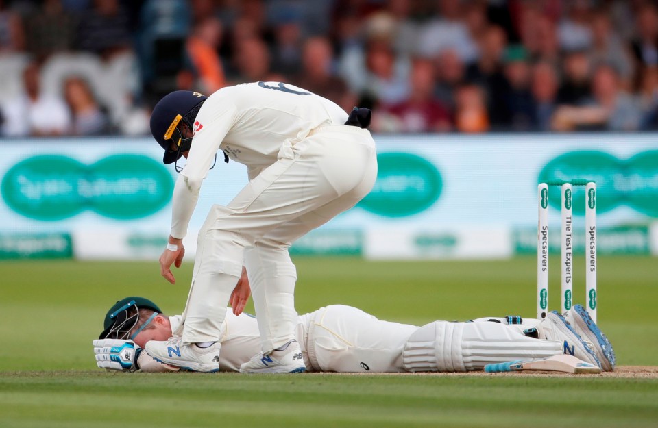  Lord's fell silent as Smith took the bouncer to the head