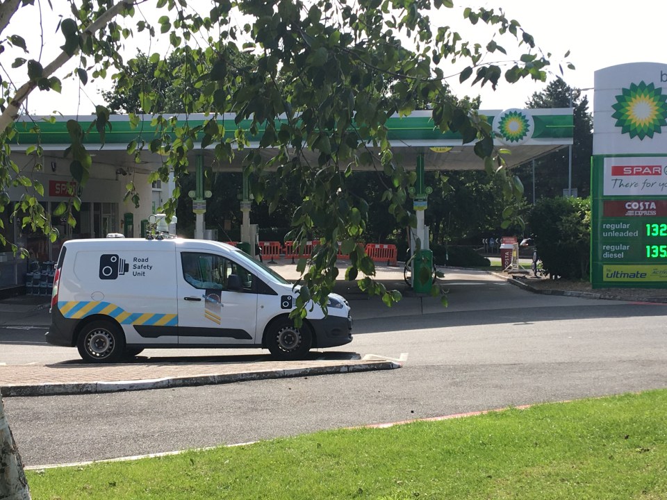 This is what the camera car looks like that drive around EMA and the BP petrol station