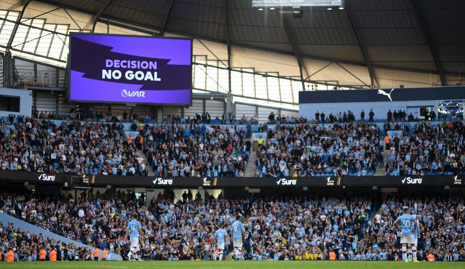  Man City were victims after their last minute winner against Spurs was ruled out