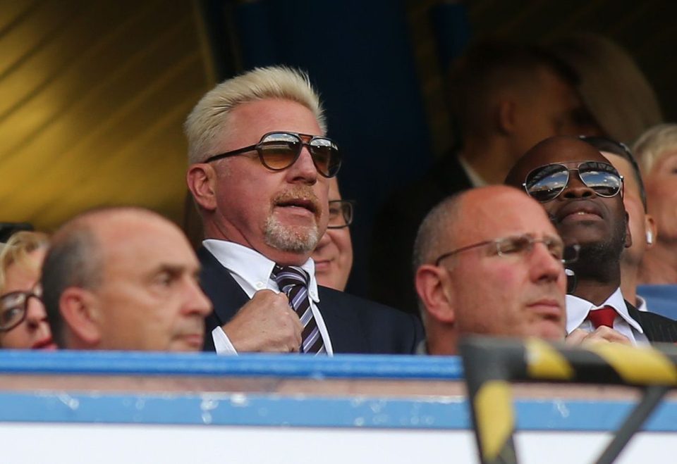  Tennis legend Boris Becker was also spotted among the crowd at Stamford Bridge