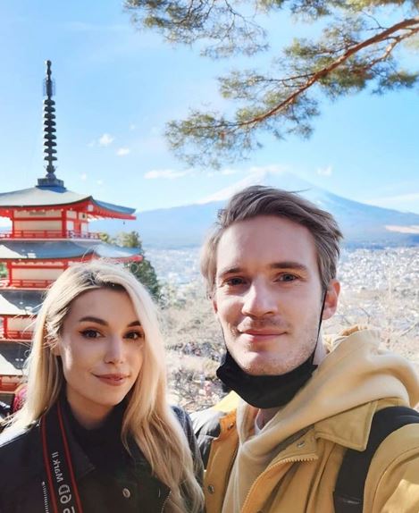  PewDiePie with girlfriend Marzia Bisognin