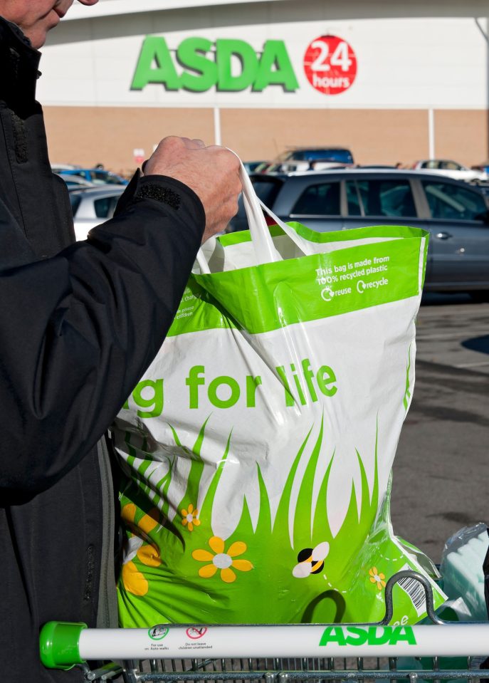  Asda recently increased the cost of their plastic bags from 9p to 15p