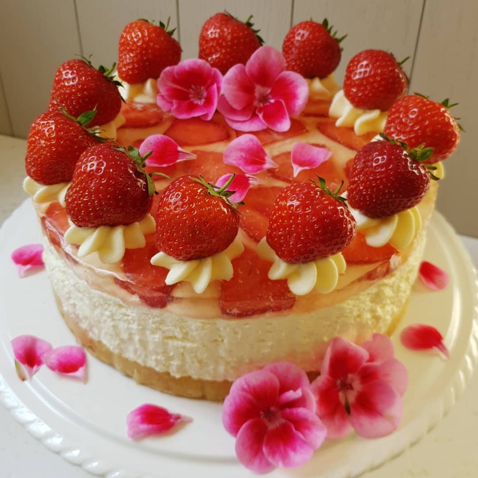  His strawberry cake almost looks too good to be true