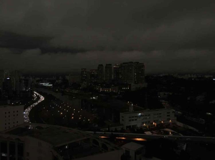  The smoke was blown by strong winds from the fires burning in the Amazon rainforest