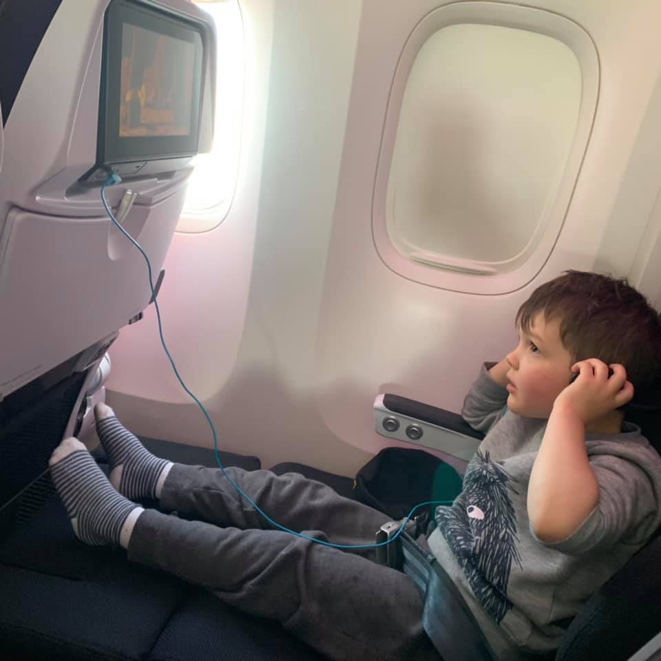  The mum blogger said it allowed her kid to sleep easily on the flight and stretch their legs out