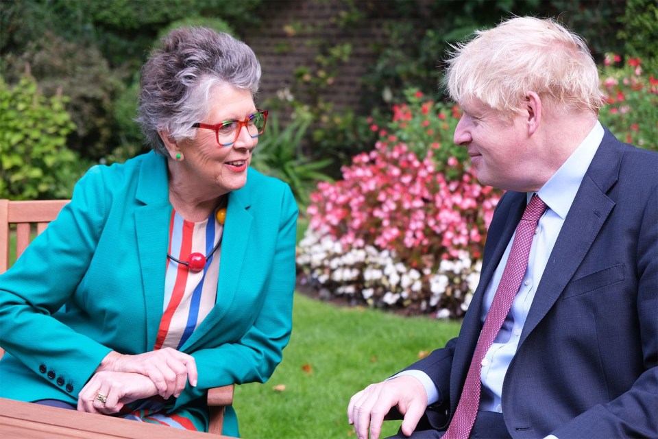 Boris had breakfast with Bake Off star Prue Leith this morning – who will advise Government on healthier hospital meals