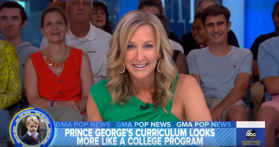  TV host Lara Spencer has apologised for cruelly mocking Prince George for taking ballet lessons