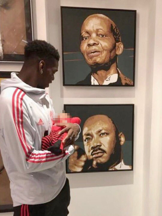  Paul Pogba posted a picture of himself with his baby son, dad Fassou Antoine and Martin Luther King in a defiant message to the racist trolls