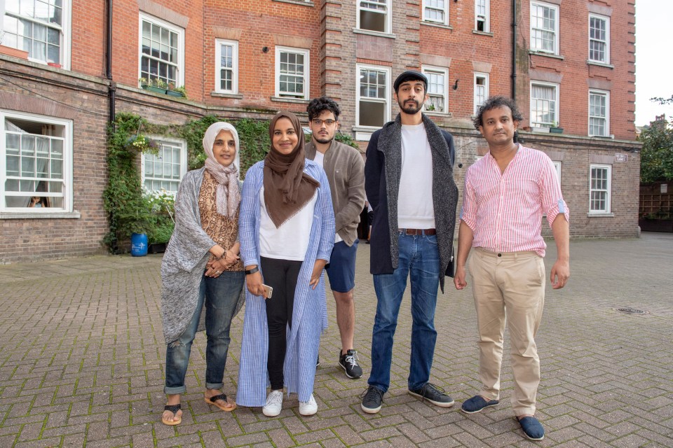  Walden House residents, from left: Jamila Zainlabid, Liza Begum, Luke Hawa, Ali Hamze and Shamim Talukder