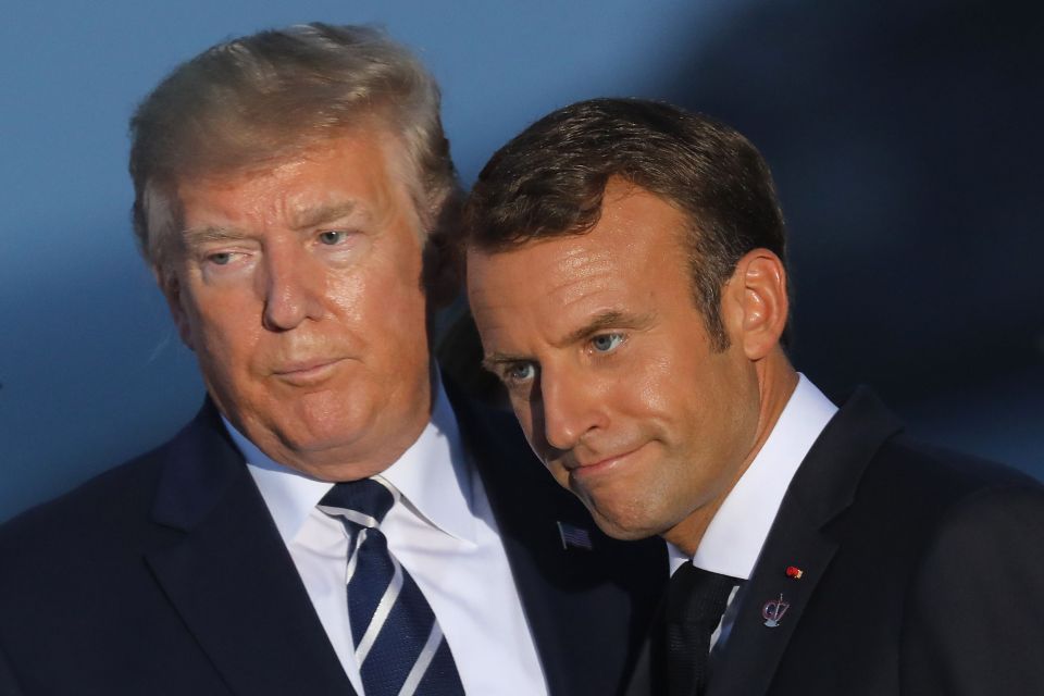  Macron announced the pledge for cash at a meeting missed by Donald Trump