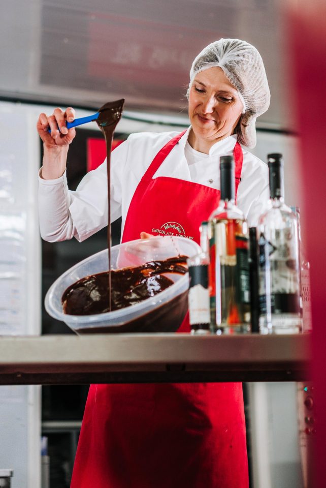  Karen is living her dream as she whips up a batch of chocolate