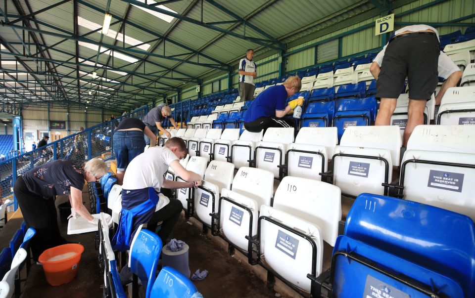 Bury fans decided to give their all to what could be a lost cause