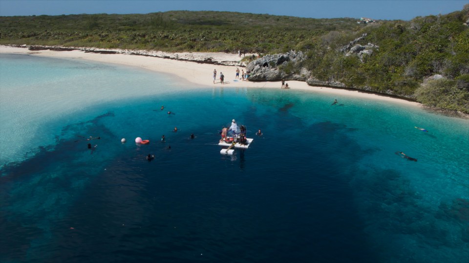  Dean's Blue Hole is a water-filled sinkhole which plummets 202 metres down