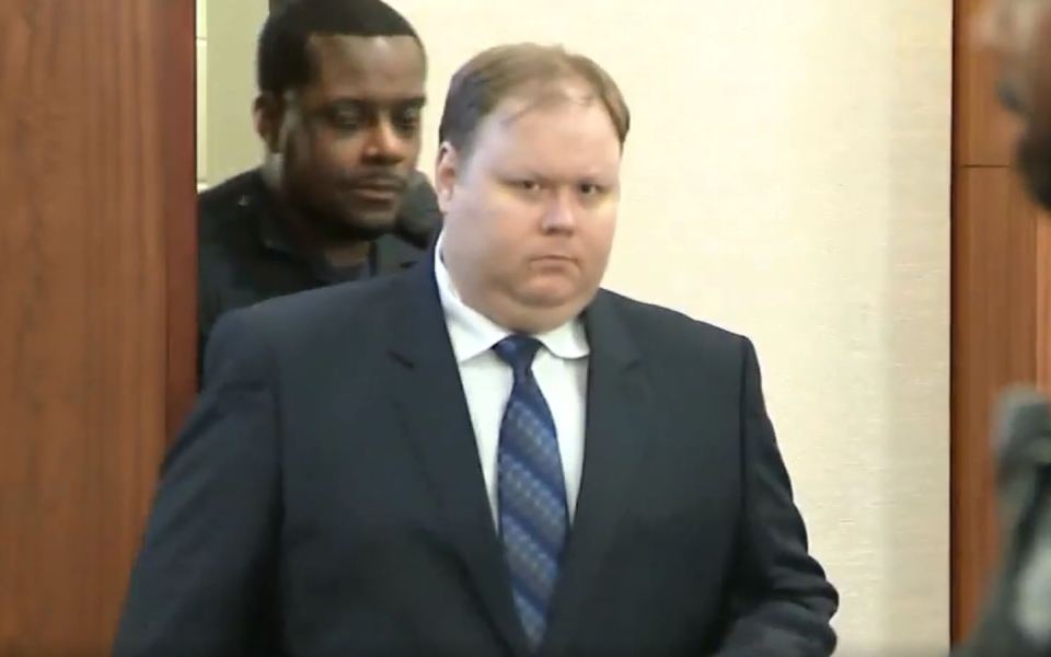  Ronald Lee Haskell, 39, is on trial for stalking and killing the family while dressed as a FedEx deliveryman in 2014