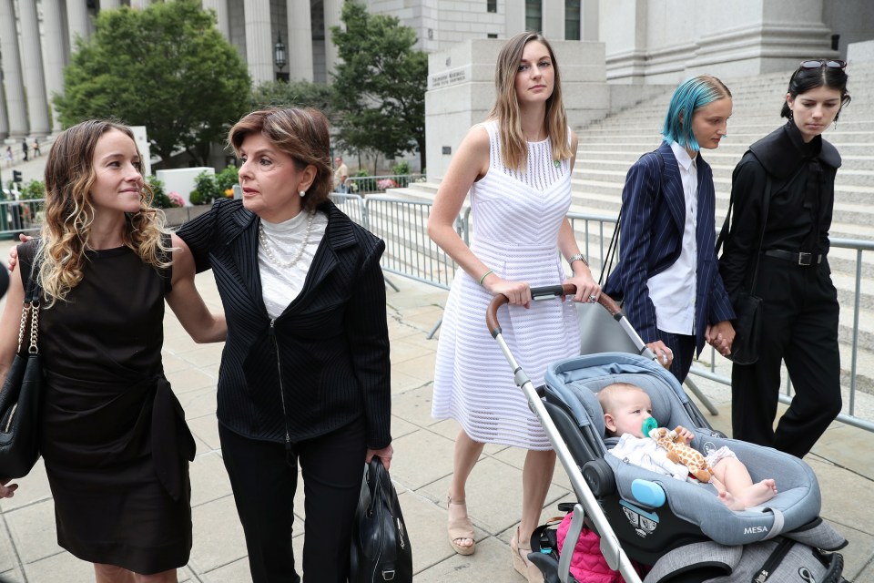  Lawyer Gloria Allred, left centre, is representing a number of unnamed women who claim they were abused by Epstein