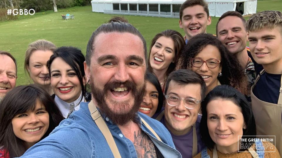  Amelia with the cast of Great British Bake Off 2019