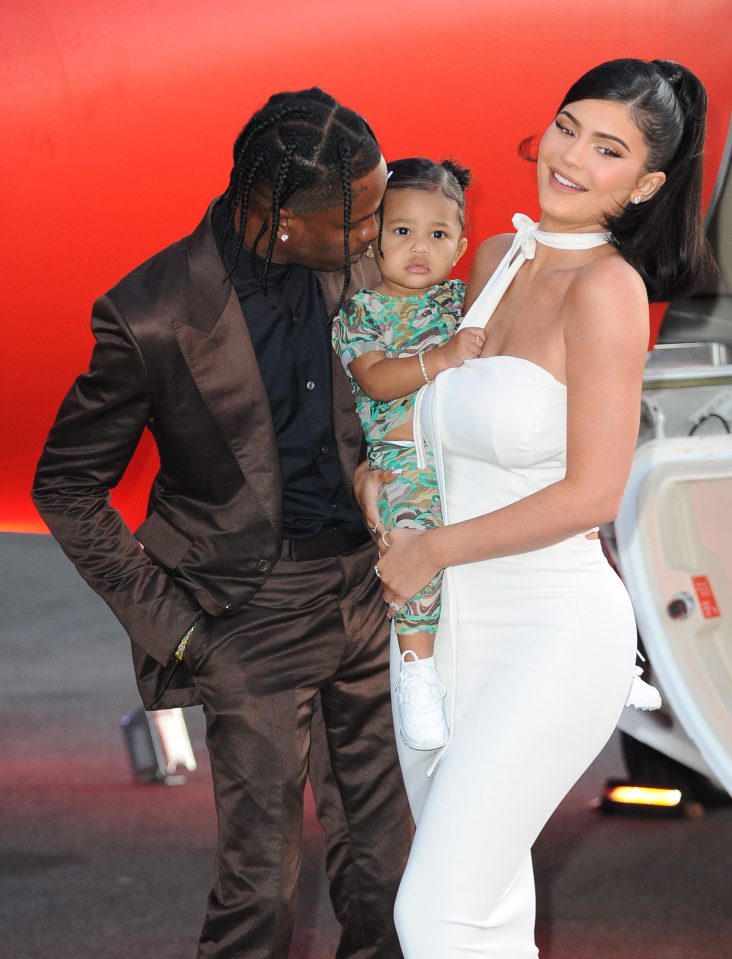  Travis and Kylie brought their daughter Stormi along for her red carpet debut