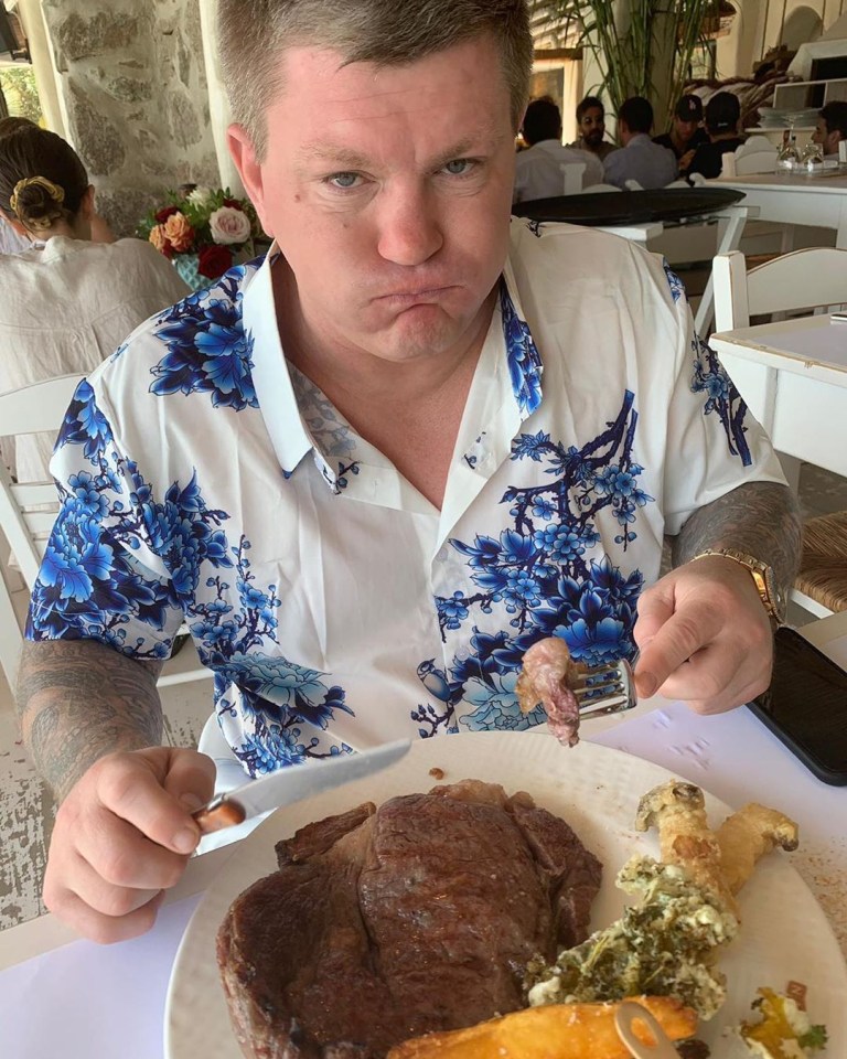  Hatton went to Nammos where he chomped down on £820 worth of steak