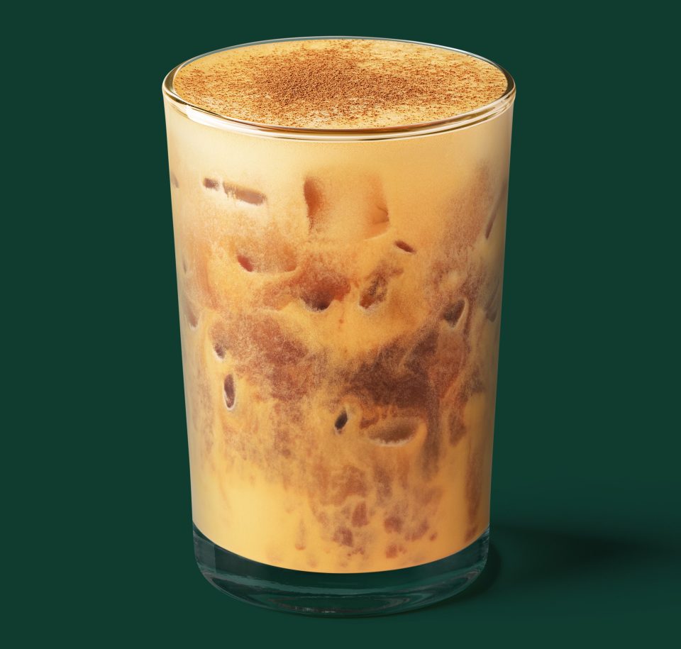  The iced pumpkin spice cold foam macchiato is a new addition for this year