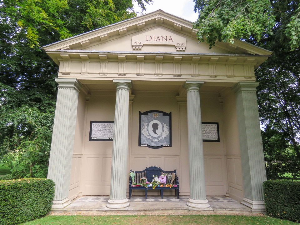 The site includes a memorial for Diana and fans often lay flowers out of a sign of respect