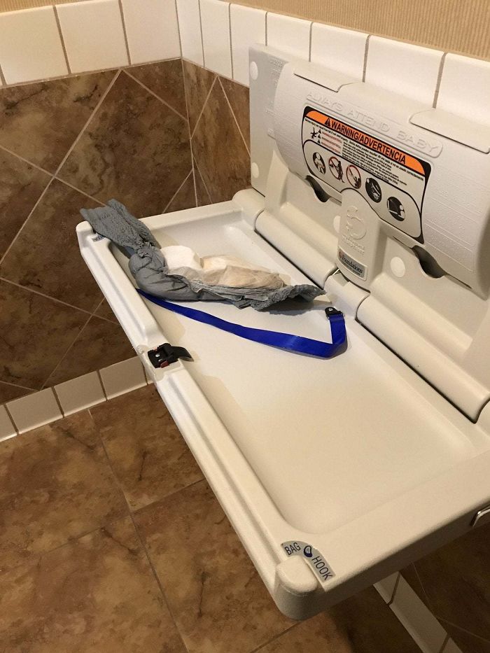  A dirty diaper is what one hotel worker has to deal with