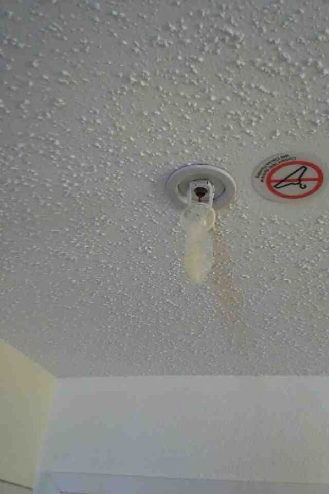  This hotel guest left a sprinkler covered with a condom