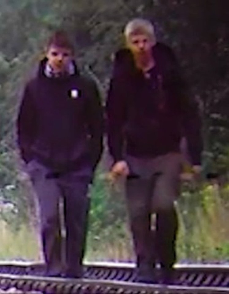  A CCTV photo of two of the three boys was released by British Transport Police