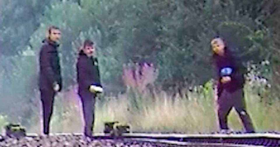  The concrete debris was placed on the railway line in Croston, Lancashire