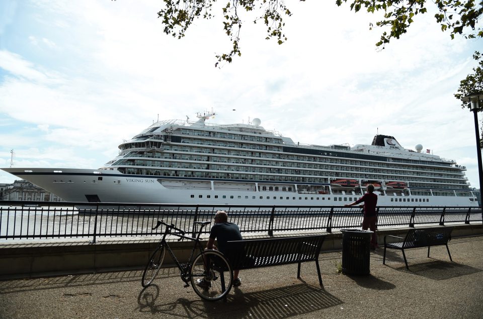  Docked in Greenwich Pier, the ship comes in at an impressive 745ft long