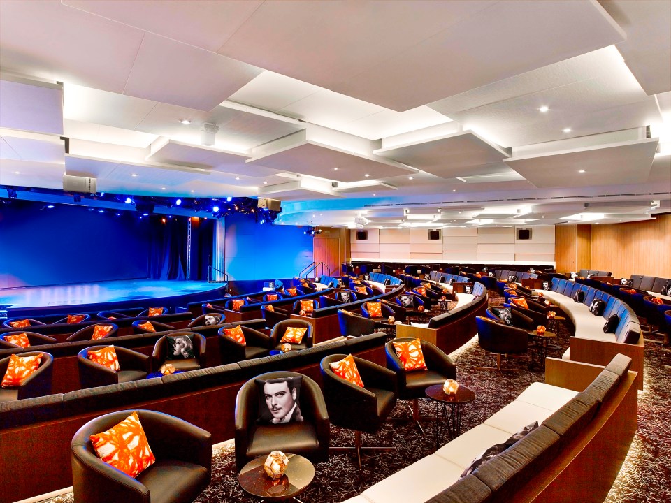  An on-board movie theatre gives guests a range of entertainment options