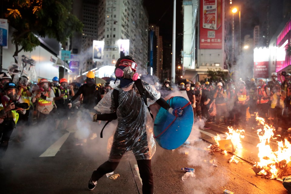  Several demonstrators were later arrested