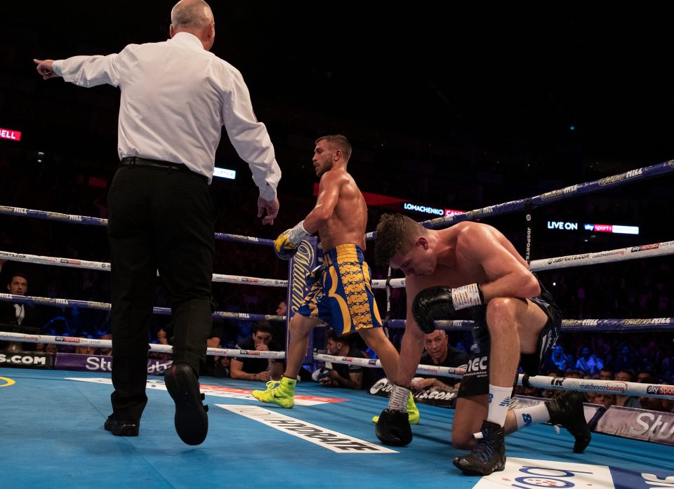  Lomachenko floored Campbell in round 11 but the Brit made it through to the bell