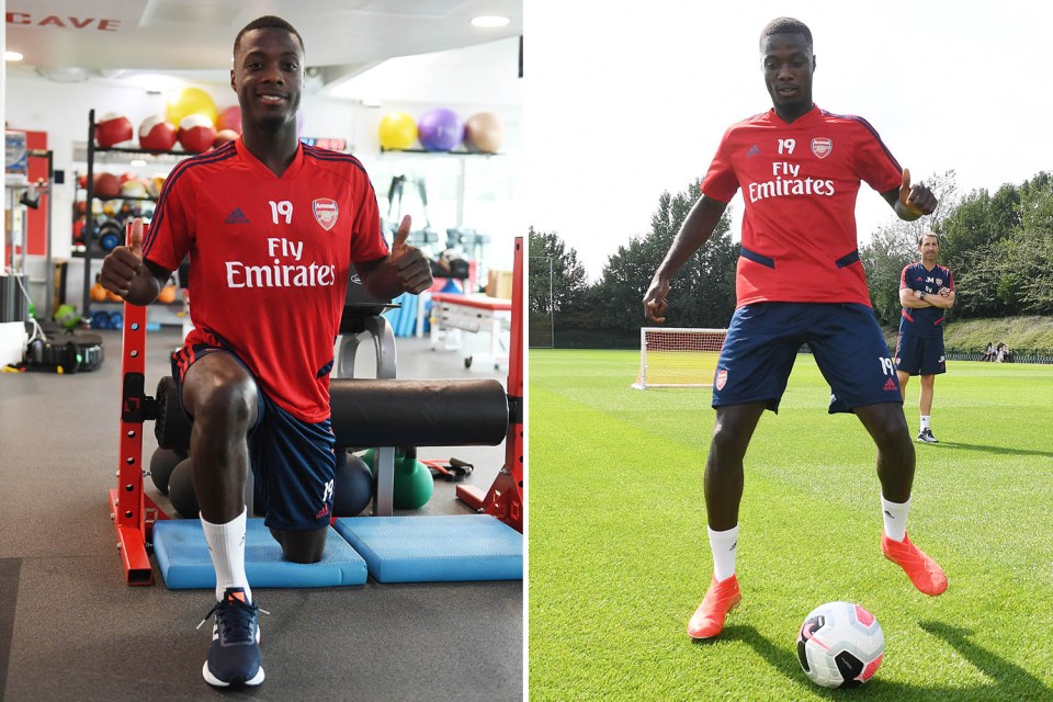  New £72m Gunners signing Nicolas Pepe has been training alone ahead of the new season.