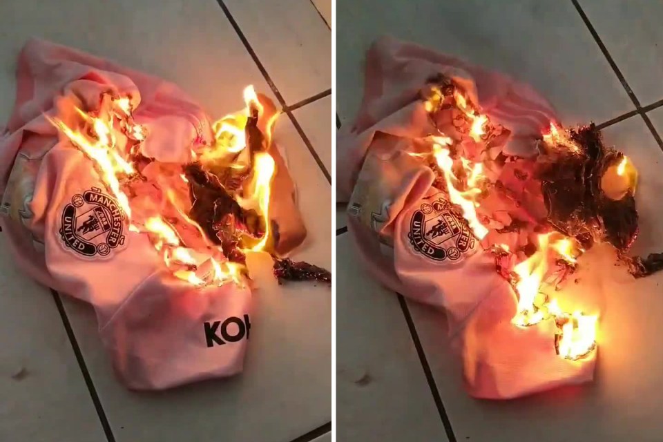  A devastated Man Utd burnt his club jersey and took aim at vice-chairman Ed Woodward