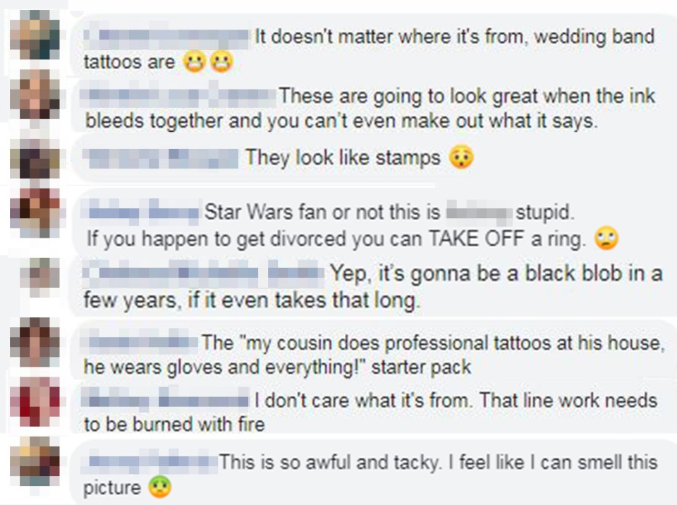  People have slammed the tattoos as 'tacky'