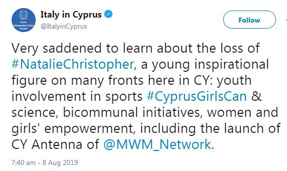  Italy's Ambassador to Cyprus paid tribute to the 'inspirational' scientist