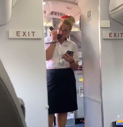  When on the plane, flight crew had a personalised safety announcement for him