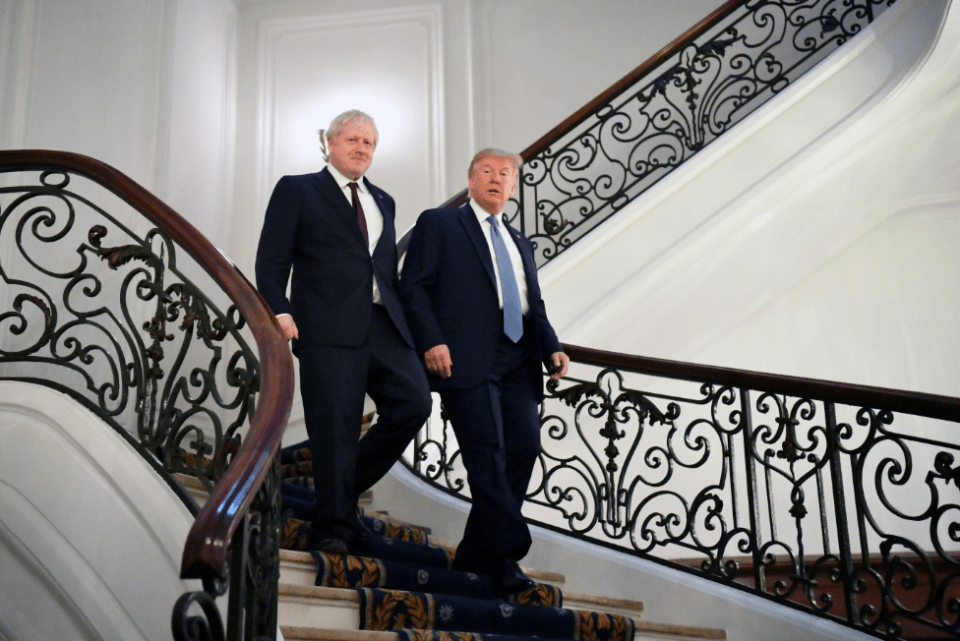 Donald Trump and Boris Johnson met one on one this morning