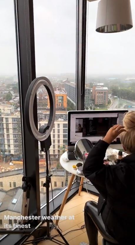  Molly has a table in the corner which she uses for putting on her make-up to get the best light