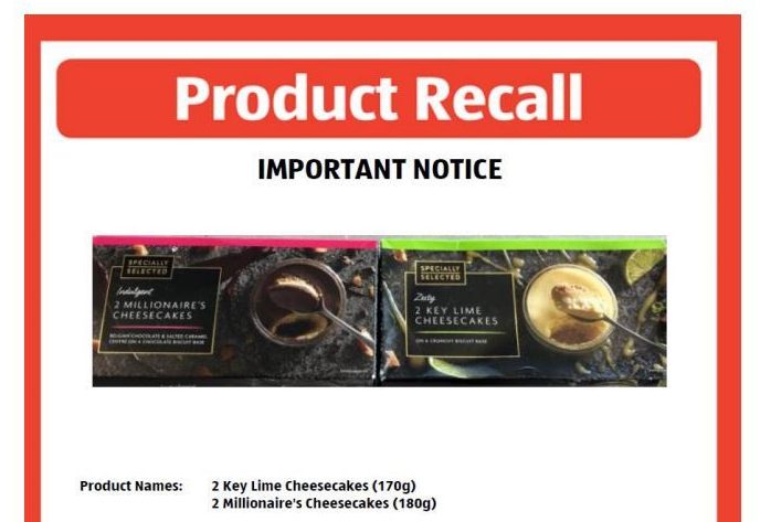  Aldi has recalled all batches of the Specially Selected puddings